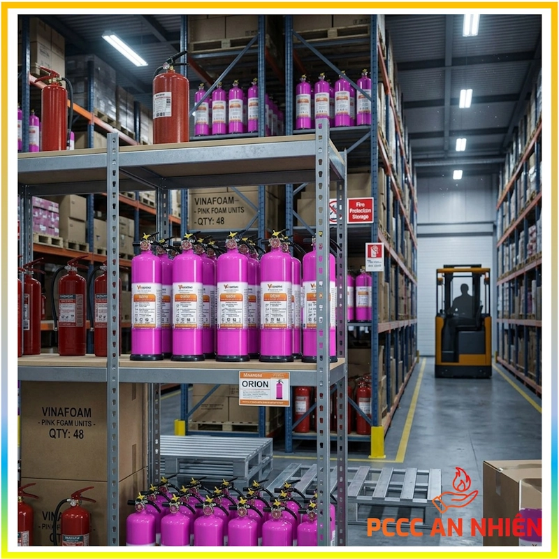 Hình ảnh sản phẩm Bình chữa cháy Pin Lithium đa năng Vinafoam Orion 1L – Giải pháp bảo vệ toàn diện cho kỷ nguyên số