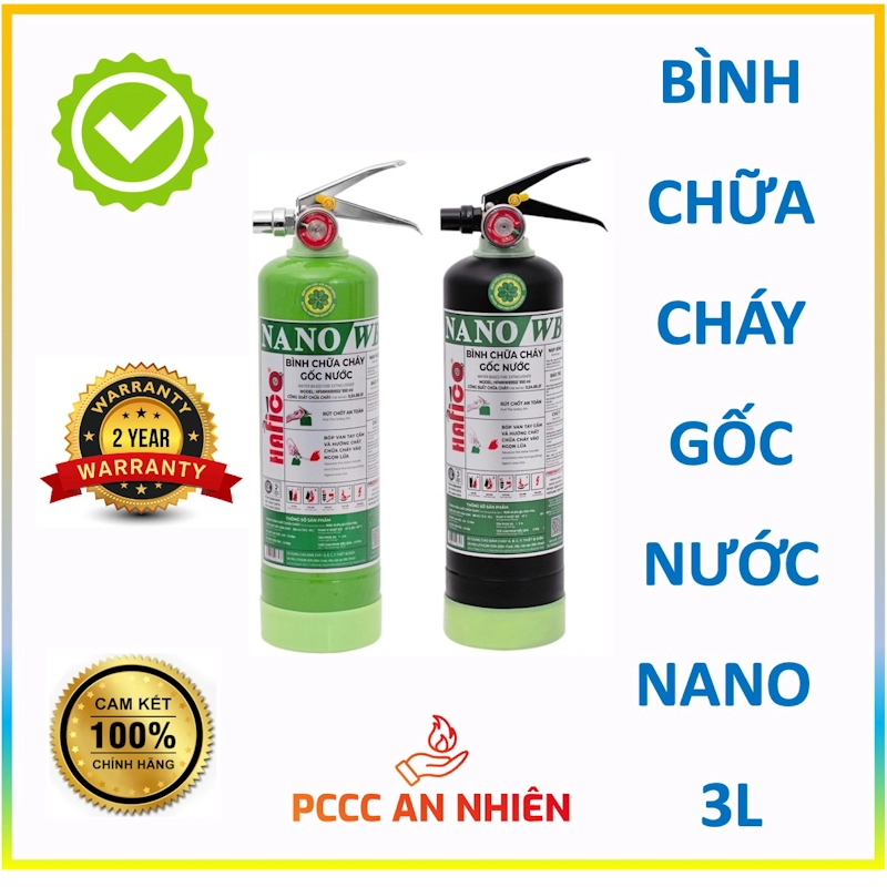 Hình ảnh sản phẩm Bình chữa cháy Pin Lithium NANO HAFICO 3L (HFNWB3) - Công nghệ Nano dập tắt xe điện