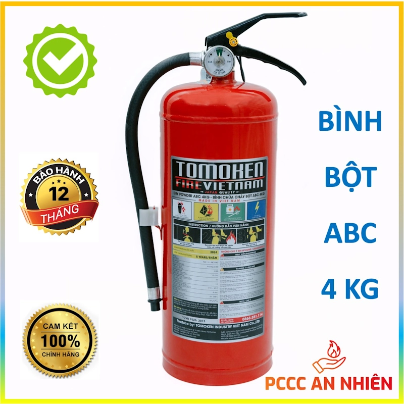 Hình ảnh sản phẩm Bình chữa cháy bột Tomoken 4kg