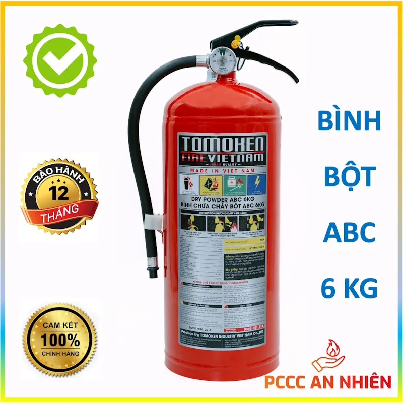 Hình ảnh sản phẩm Bình chữa cháy bột Tomoken 6kg