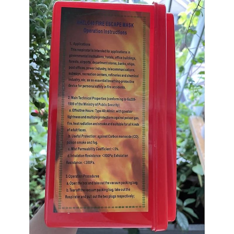 Hình ảnh sản phẩm Mặt nạ thoát hiểm XHZLC40 - Mặt nạ chống khói khi xảy ra hỏa hoạn