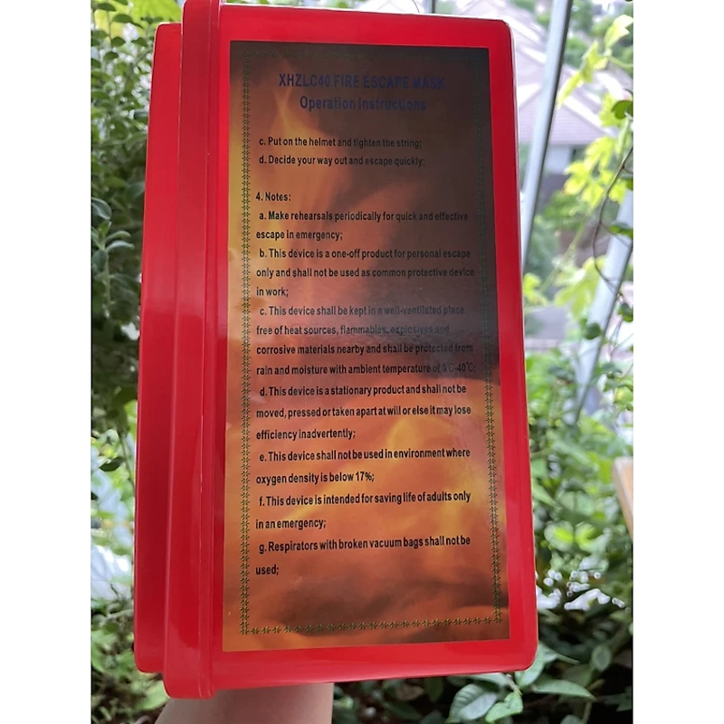 Hình ảnh sản phẩm Mặt nạ thoát hiểm XHZLC40 - Mặt nạ chống khói khi xảy ra hỏa hoạn